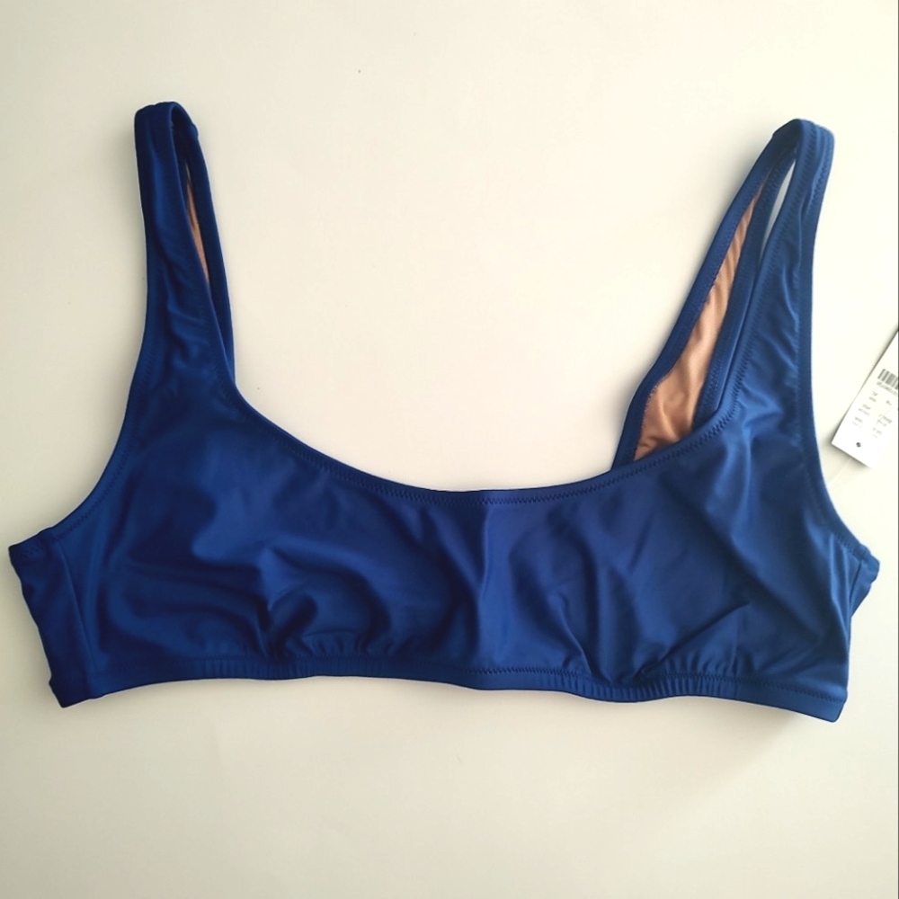 JCrew Women's Blue Swim Top Size XL